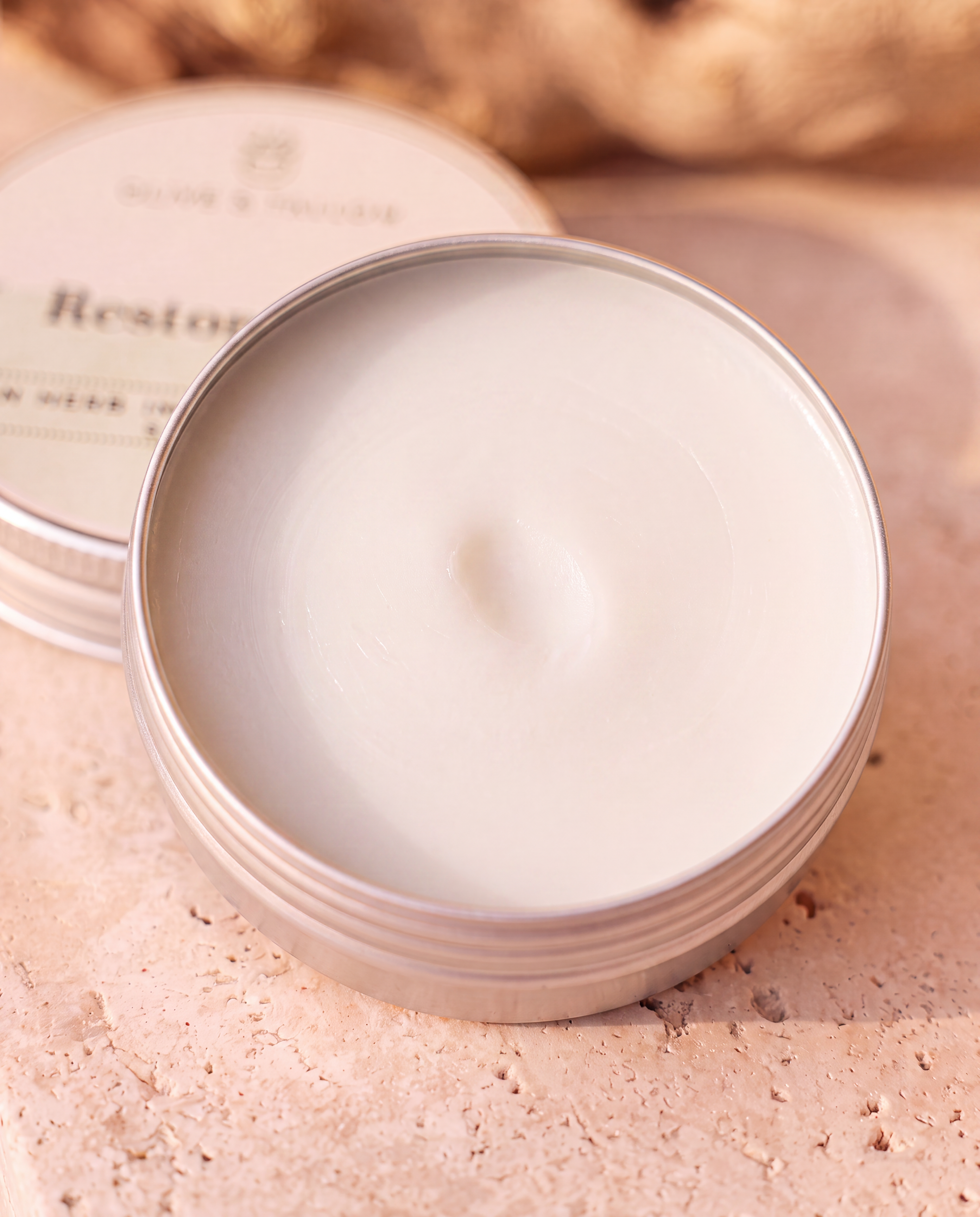 Close-up of Restorative tallow salve texture