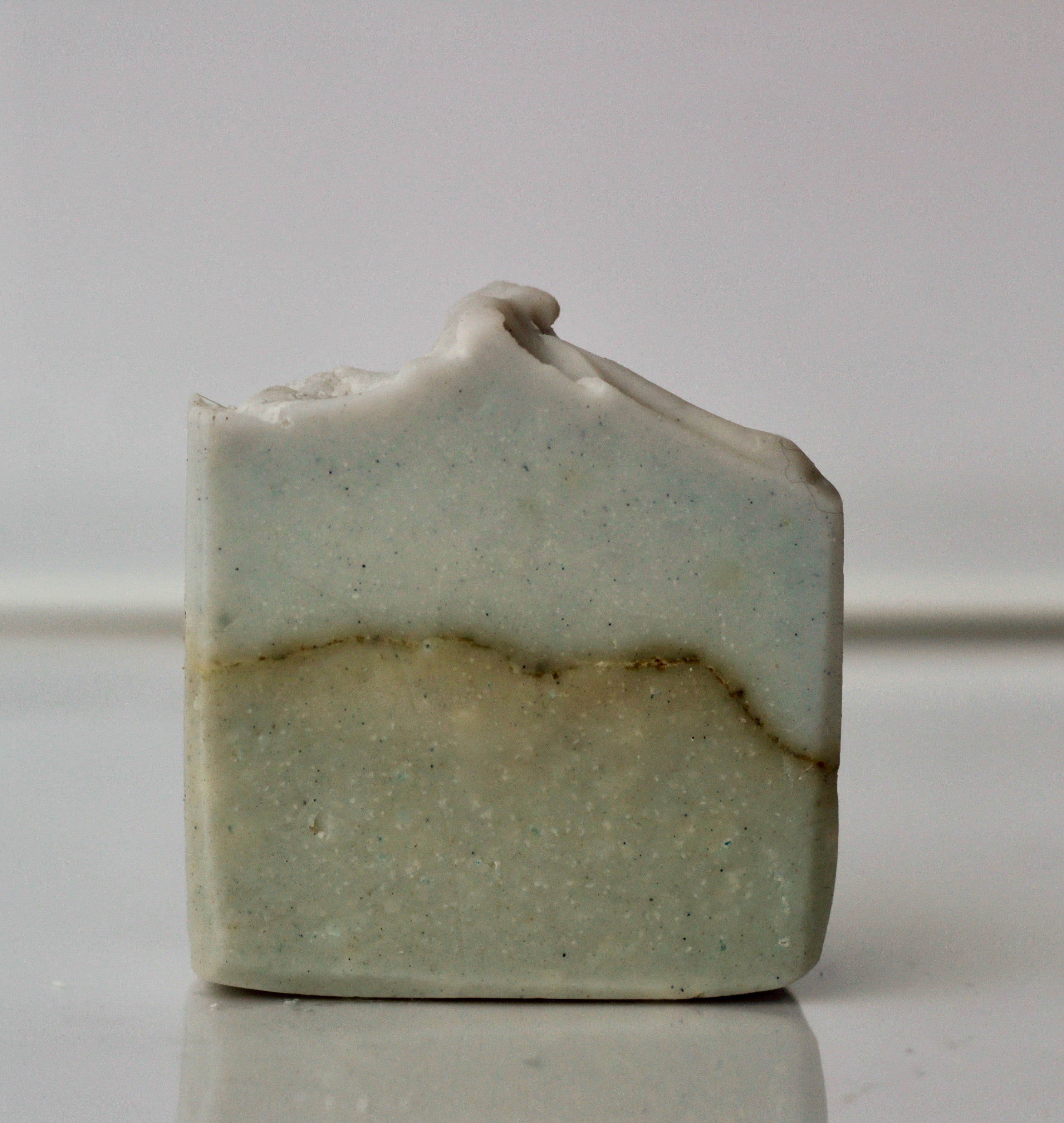 Sea salt and kelp soap bar with seaside styling